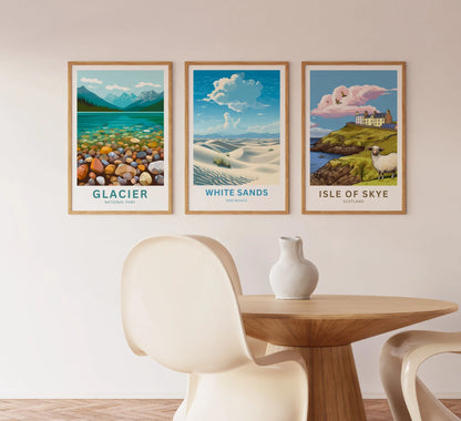 White Sands Travel Poster