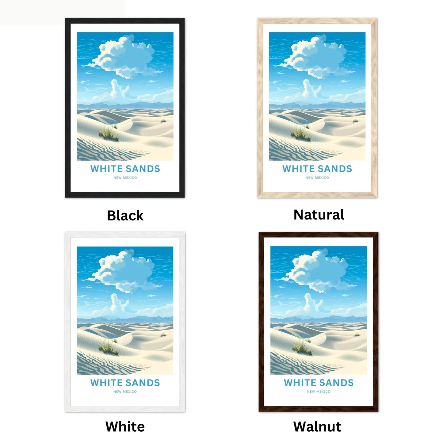 White Sands Travel Poster