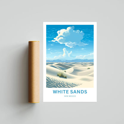 White Sands Travel Poster