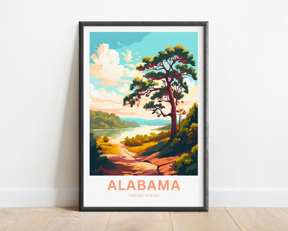 Alabama Travel Print - Southern Charm