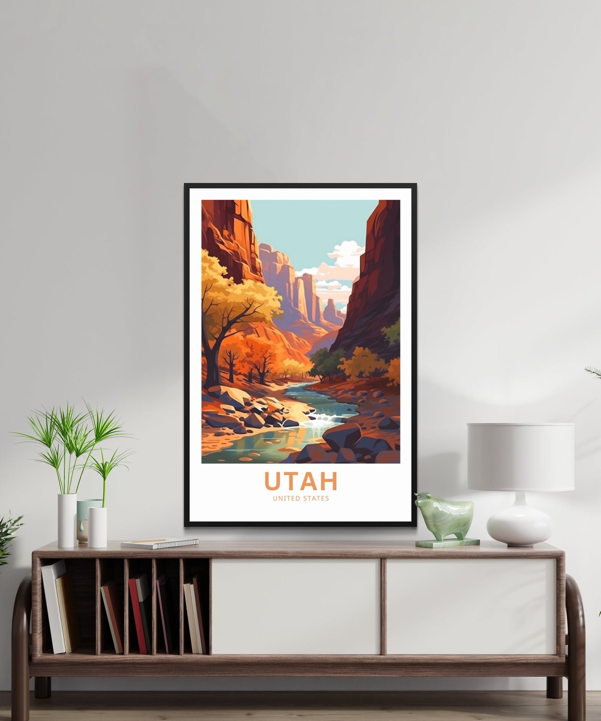 Utah Travel Print - Utah poster, United States Wall Art, Framed present, Gift United States Present - TravelTreasureCo