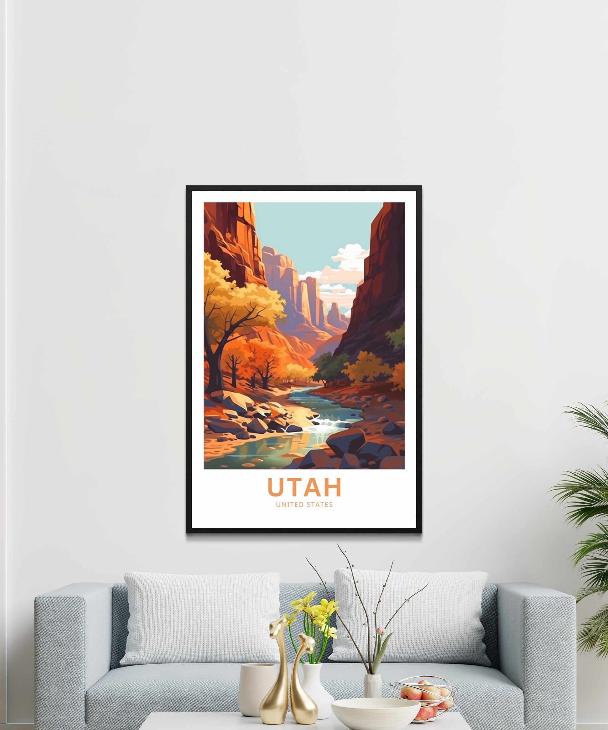 Utah Travel Print - Utah poster, United States Wall Art, Framed present, Gift United States Present - TravelTreasureCo