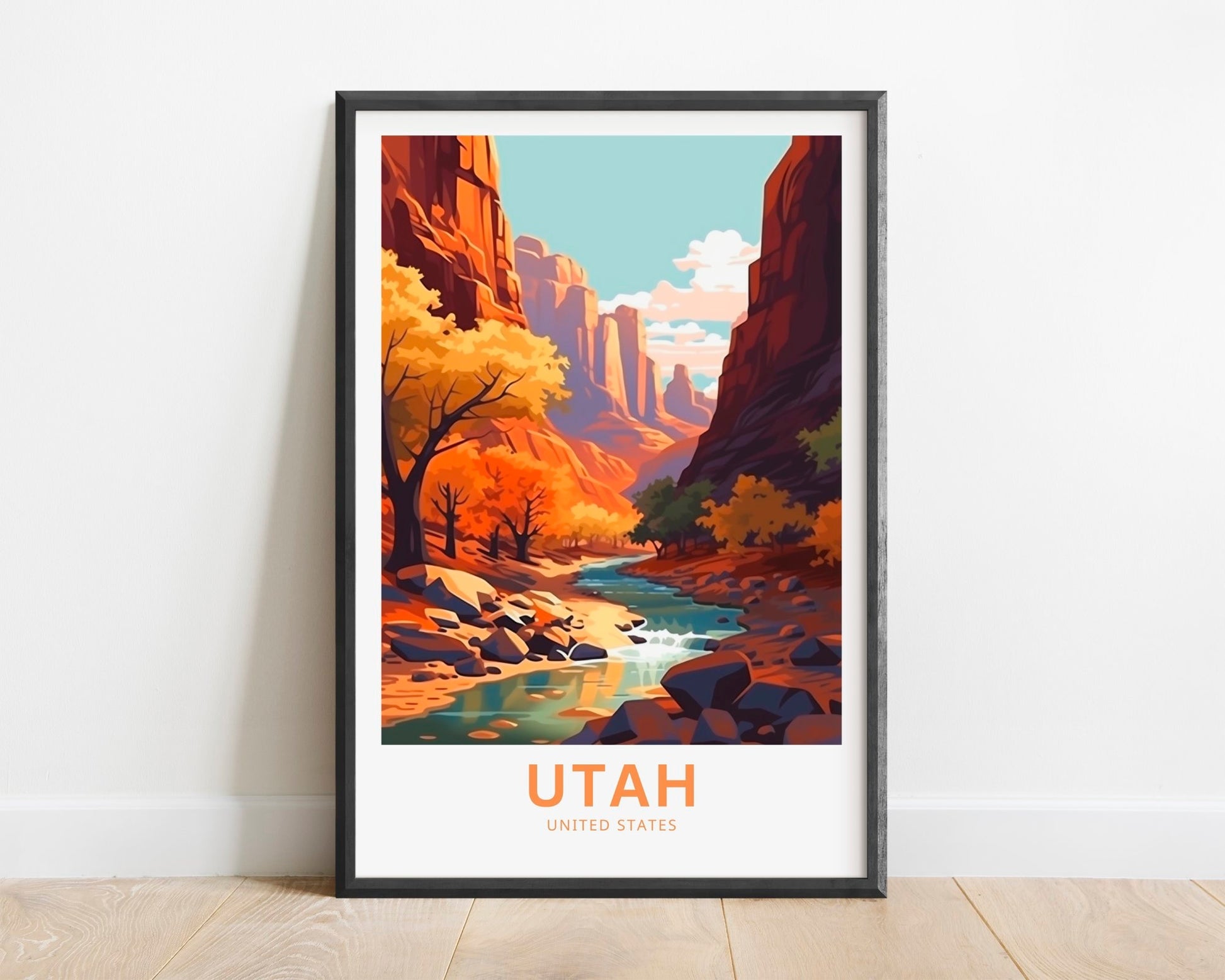 Utah Travel Print - Utah poster, United States Wall Art, Framed present, Gift United States Present - TravelTreasureCo