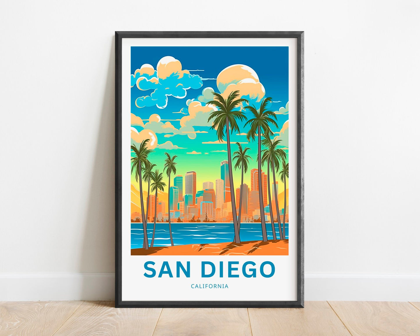 San Diego Travel Print - San Diego Valley poster, California Wall Art, Framed present, Gift California Present - TravelTreasureCo