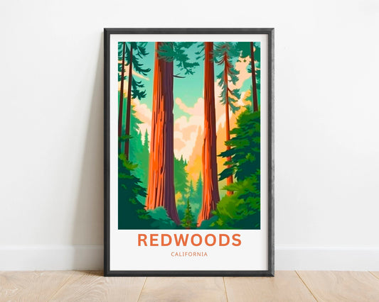 Redwoods Travel Poster