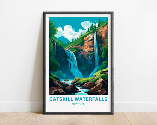 Catskill Waterfalls Travel Poster