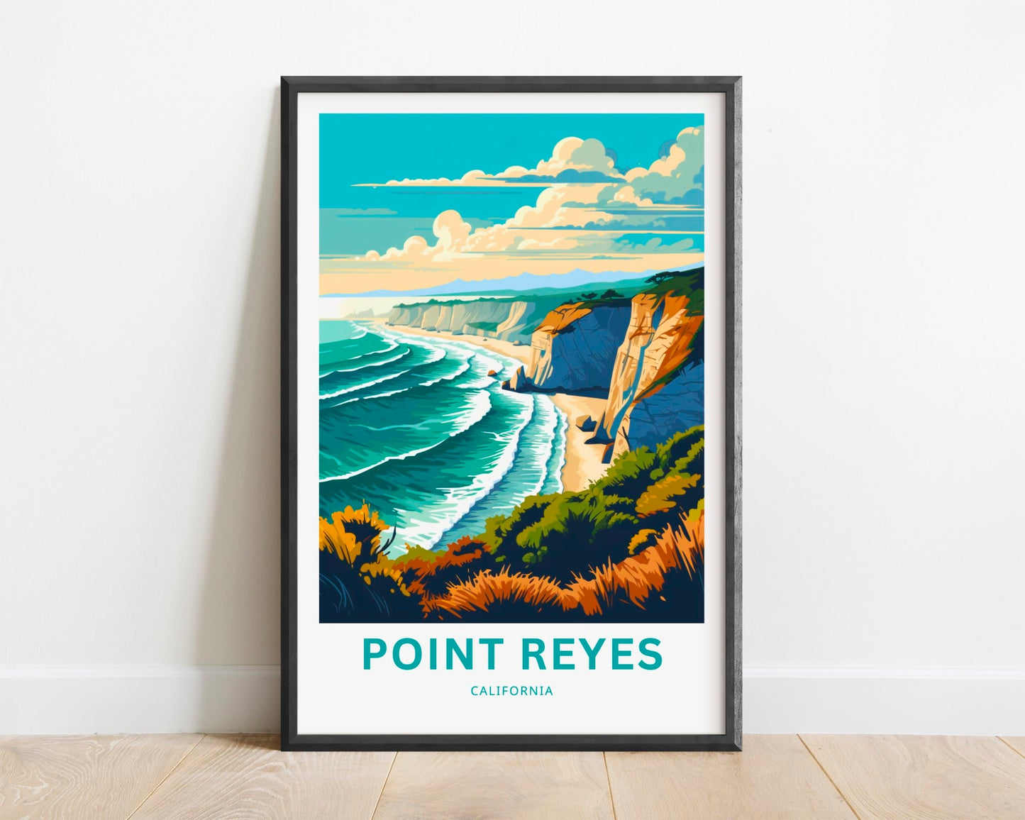 Point Reyes Travel Print - Point Reyes poster, California Wall Art, Framed present, Gift California Present - TravelTreasureCo