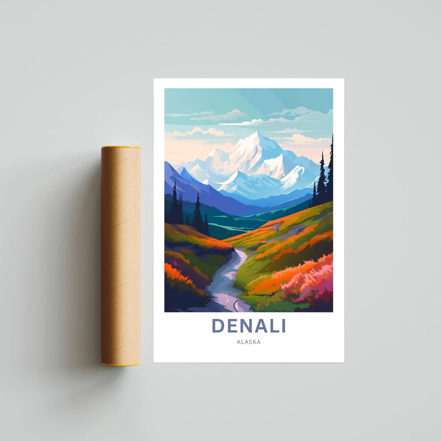 Denali Travel Poster