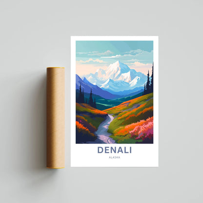 Denali Travel Poster