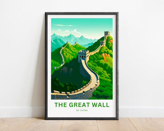 Great Wall of China Travel Poster
