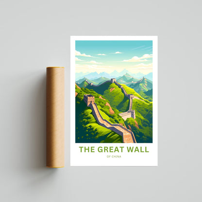 Great Wall of China Travel Poster