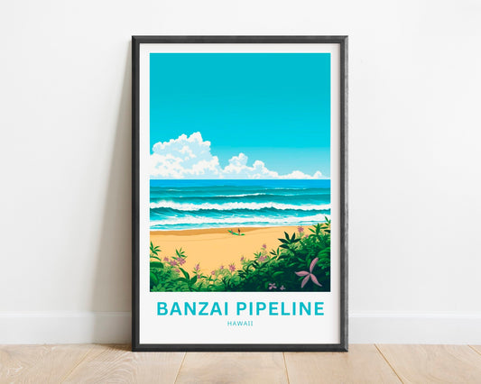 Banzai Pipeline Travel Poster