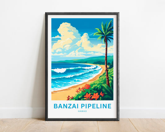 Banzai Pipeline Travel Poster