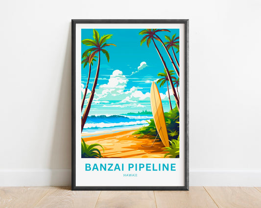 Banzai Pipeline Travel Poster