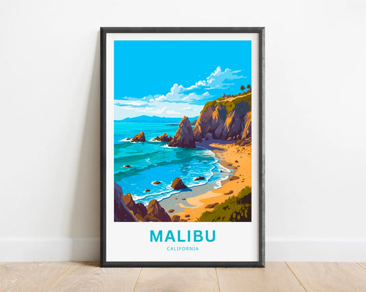 Malibu Travel Poster