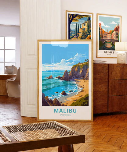 Malibu Travel Poster