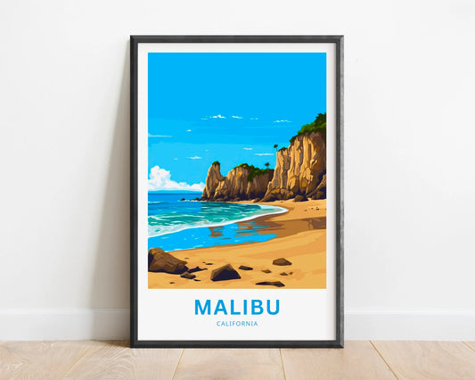 Malibu Travel Poster