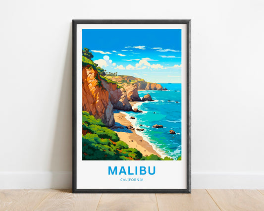 Malibu Travel Poster