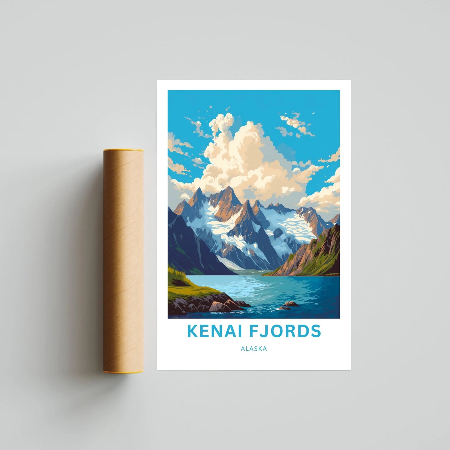 Kenai Fjords Travel Poster