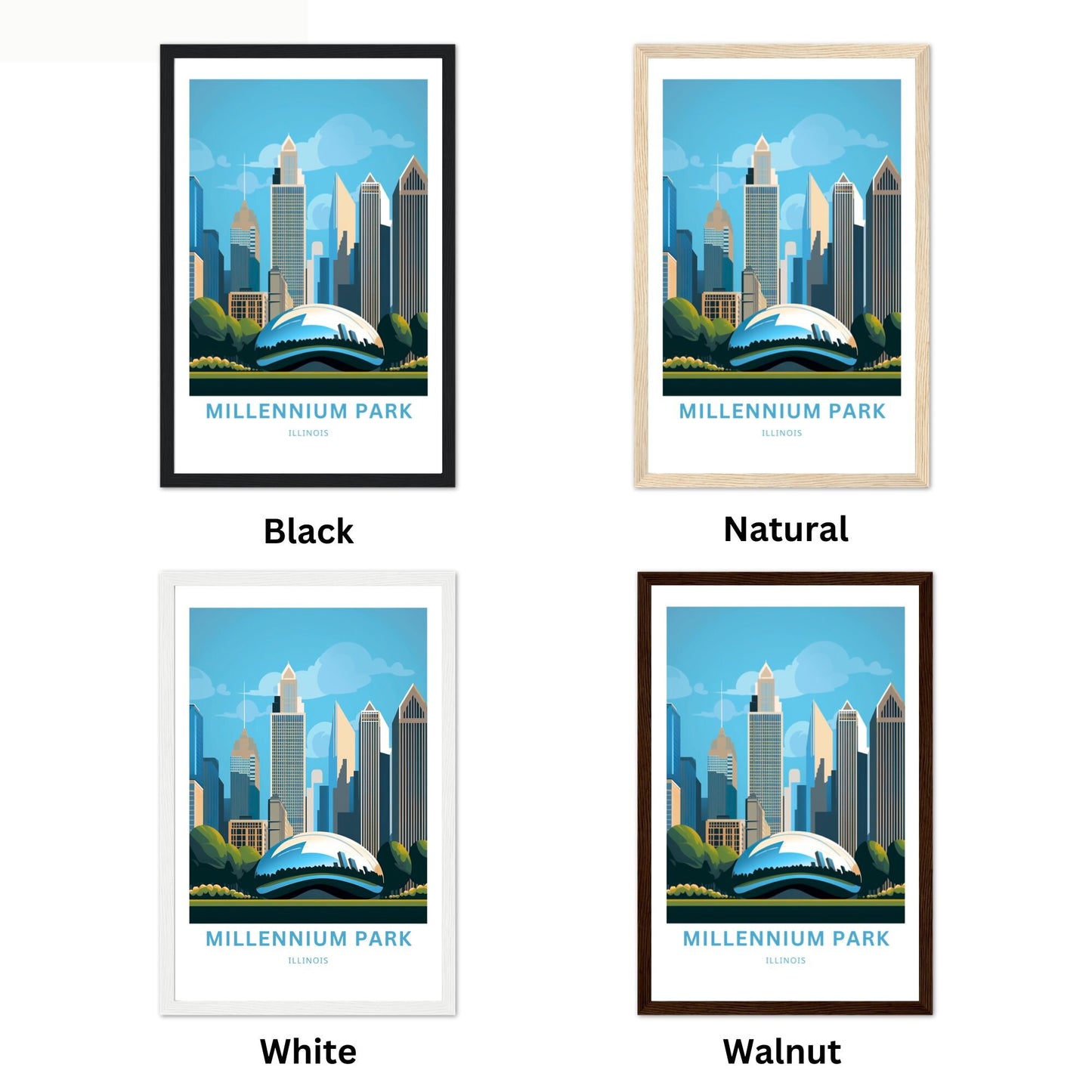Millennium Park Travel Poster