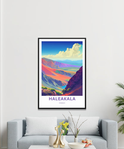 Haleakala Travel Print - Haleakala poster, Hawaii Wall Art, Framed present, Gift Hawaii Present - TravelTreasureCo