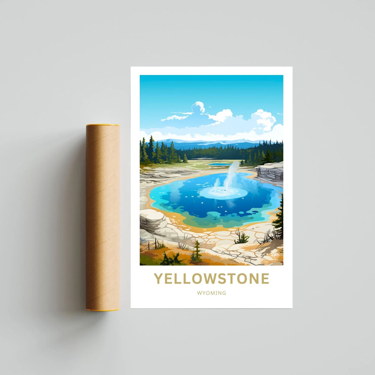 Yellowstone National Park  Travel Poster