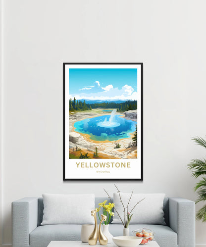 Yellowstone National Park  Travel Poster