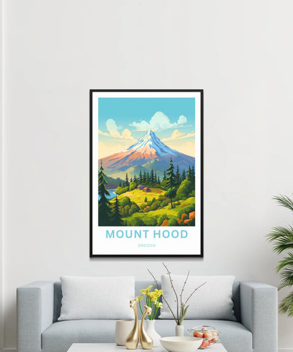 Mount Hood Travel Poster