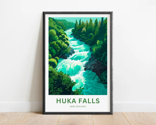 Huka Falls Travel Poster