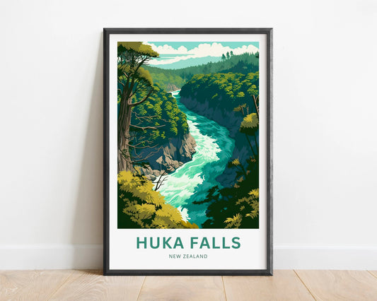 Huka Falls Travel Poster