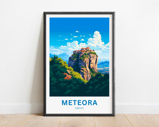 Meteora Travel Poster