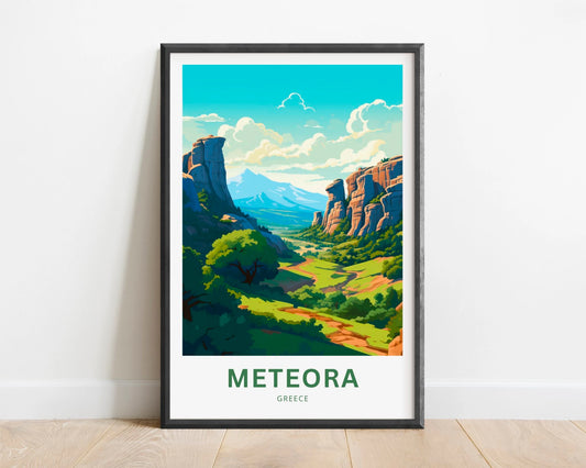 Meteora Travel Poster