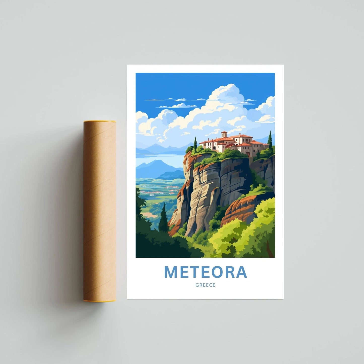 Meteora Travel Poster