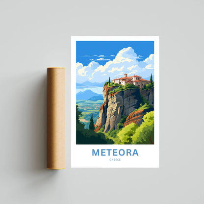 Meteora Travel Poster