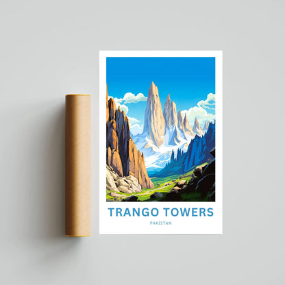 Trango Towers Travel Poster