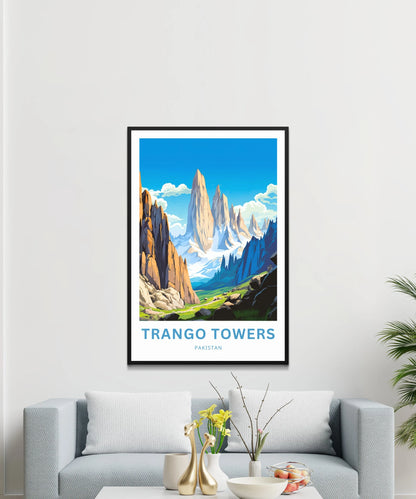 Trango Towers Travel Poster