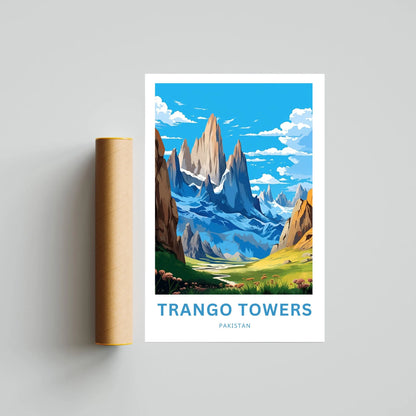 Trango Towers Travel Poster