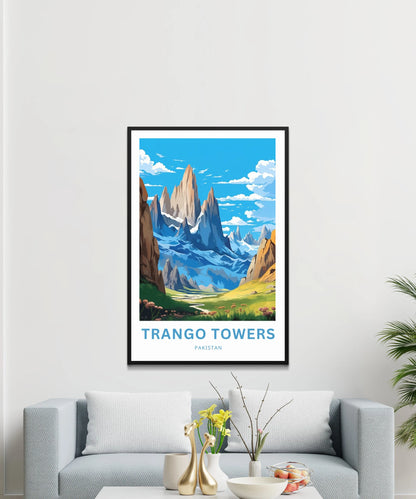 Trango Towers Travel Poster