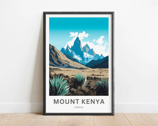 Mount Kenya Travel Poster