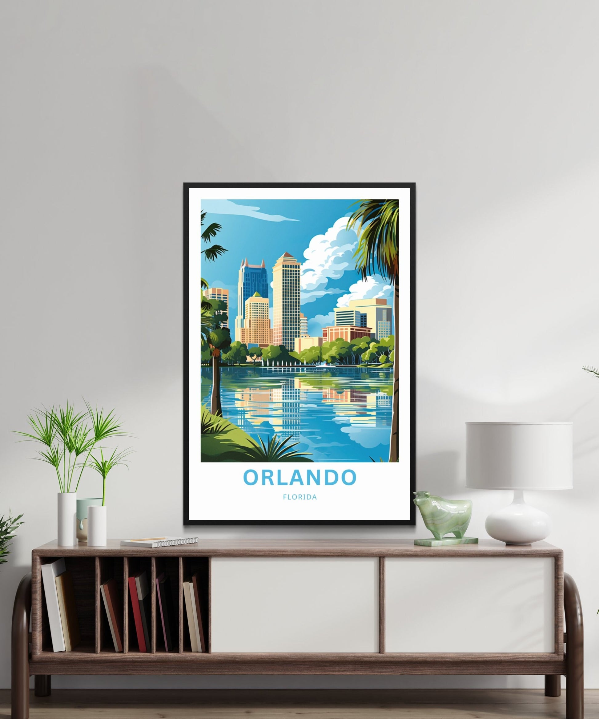 Orlando Travel Print - Orlando poster, Florida Wall Art, Framed present, Gift Florida Present - TravelTreasureCo