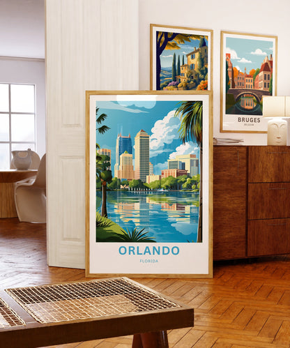 Orlando Travel Print - Orlando poster, Florida Wall Art, Framed present, Gift Florida Present - TravelTreasureCo