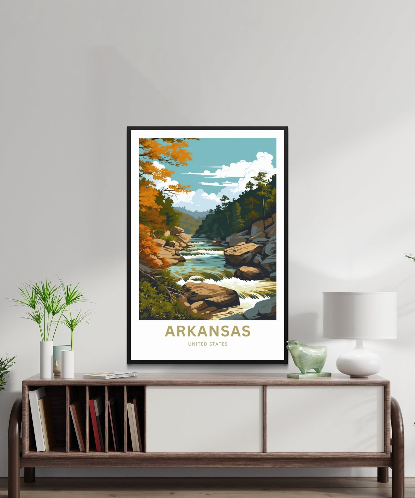 Arkansas Travel Print - Arkansas poster, United States Wall Art, Framed present, Gift United States Present - TravelTreasureCo