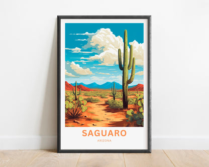 Saguaro Travel Poster