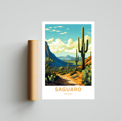 Saguaro Travel Poster