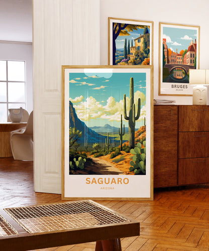 Saguaro Travel Poster