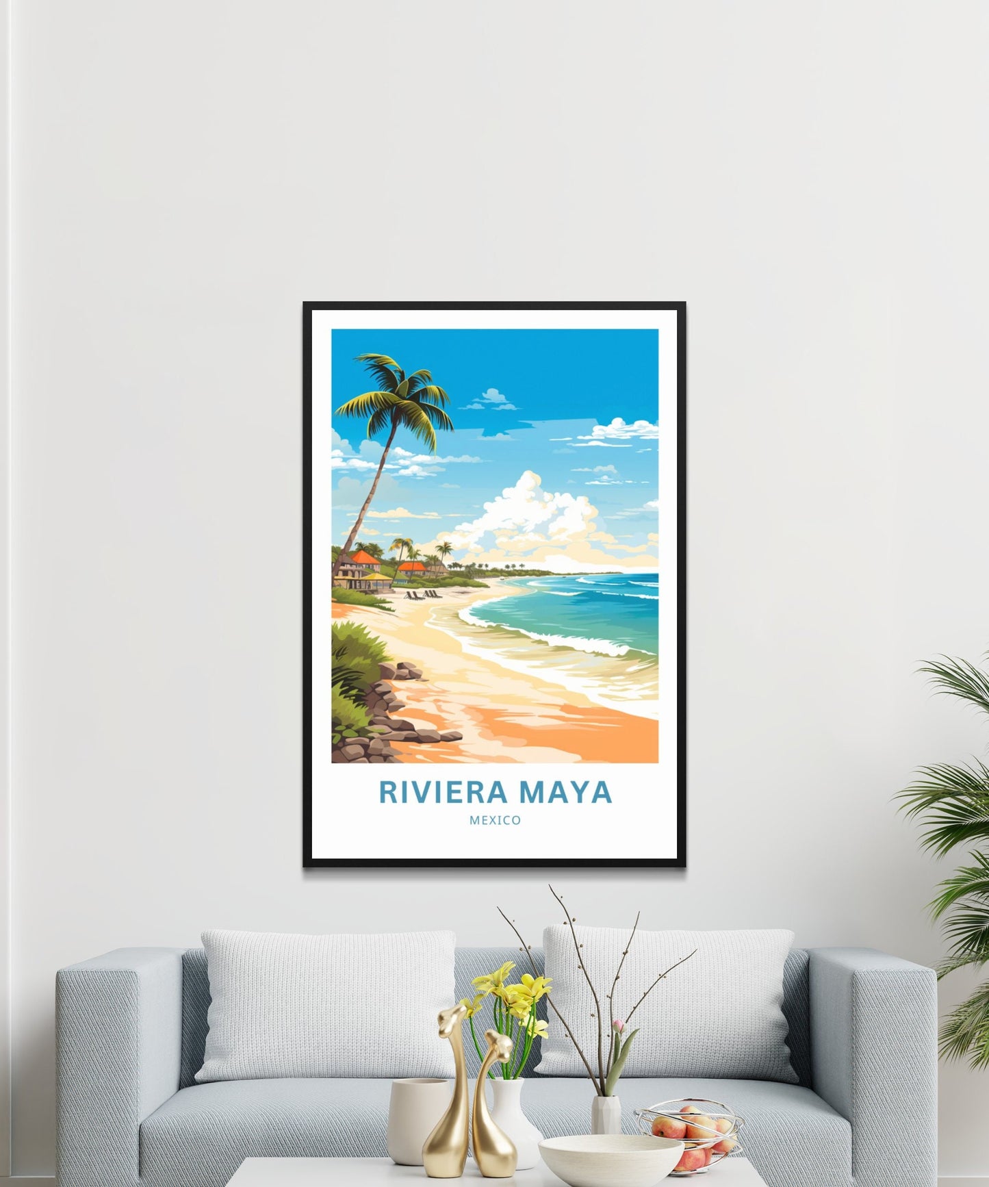 Riviera Maya Travel Print - Riviera Maya poster, Mexico Wall Art, Framed present, Gift Mexico Present - TravelTreasureCo