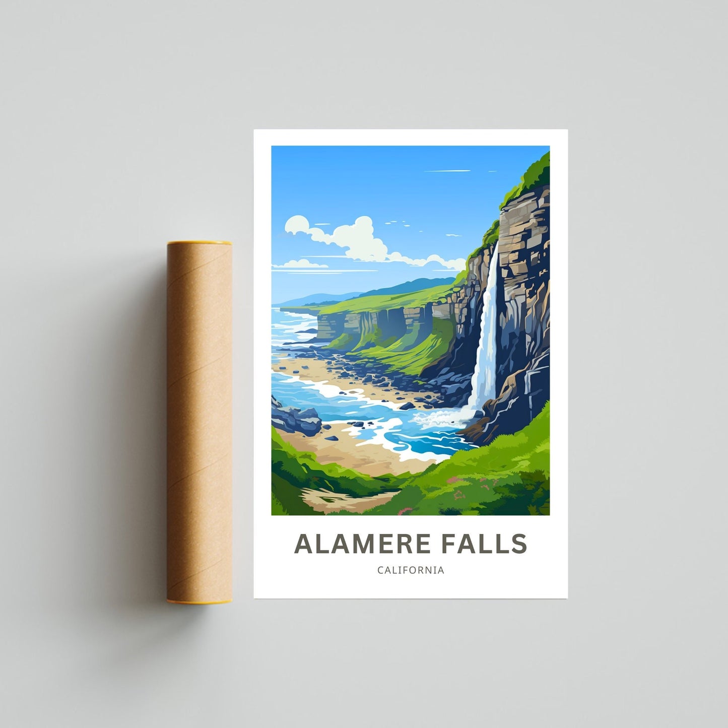 Alamere Falls Travel Poster