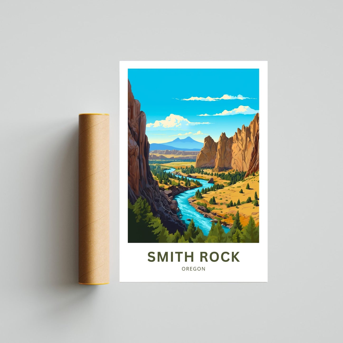 Smith Rock Travel Poster