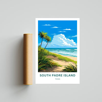 South Padre Island Travel Poster