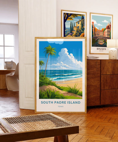 South Padre Island Travel Poster